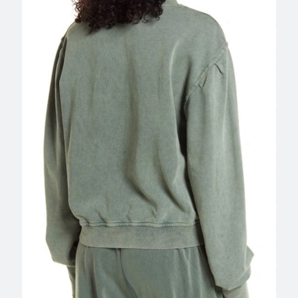 New Blank NYC French Terry Sweatshirt in Morning Zen Green - Picture 2 of 5